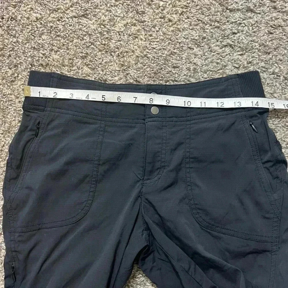 Athleta black casual hiking pants expandable waistband straight leg size 2 VGUC - Picture 9 of 11